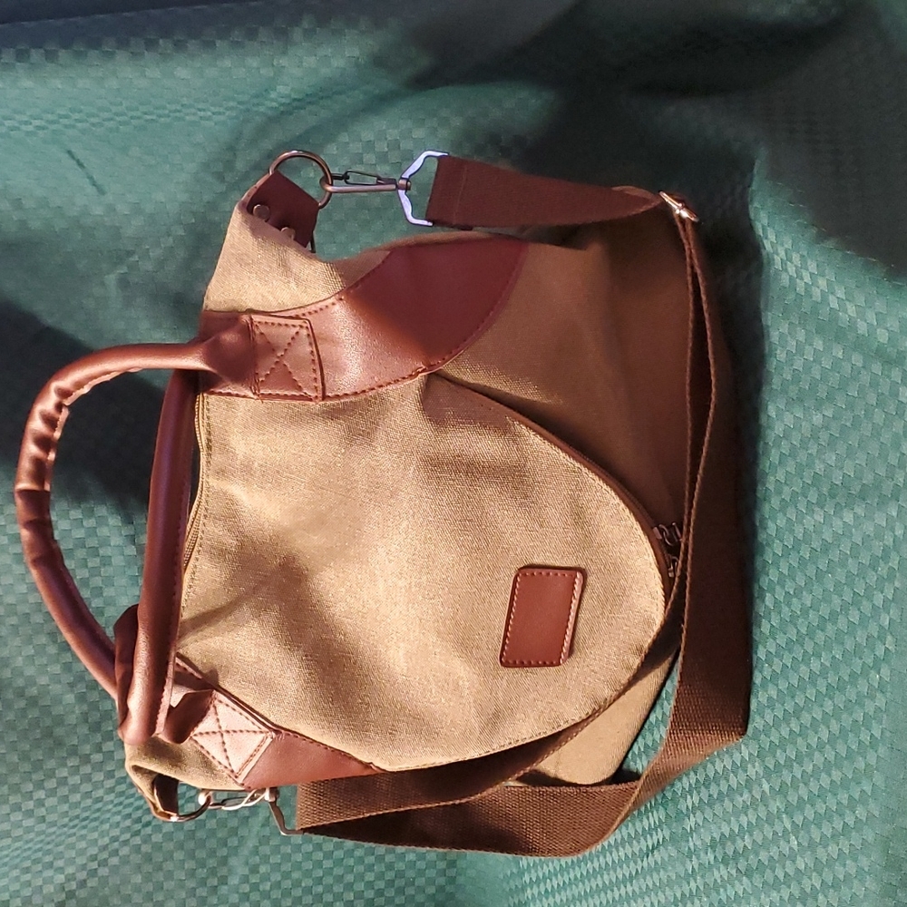 Army green canvas shoulder, satchel NEW